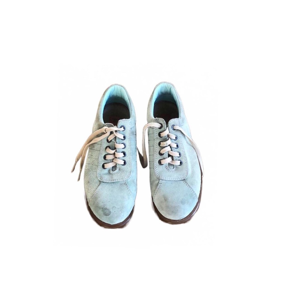 Camper light blue suede runners